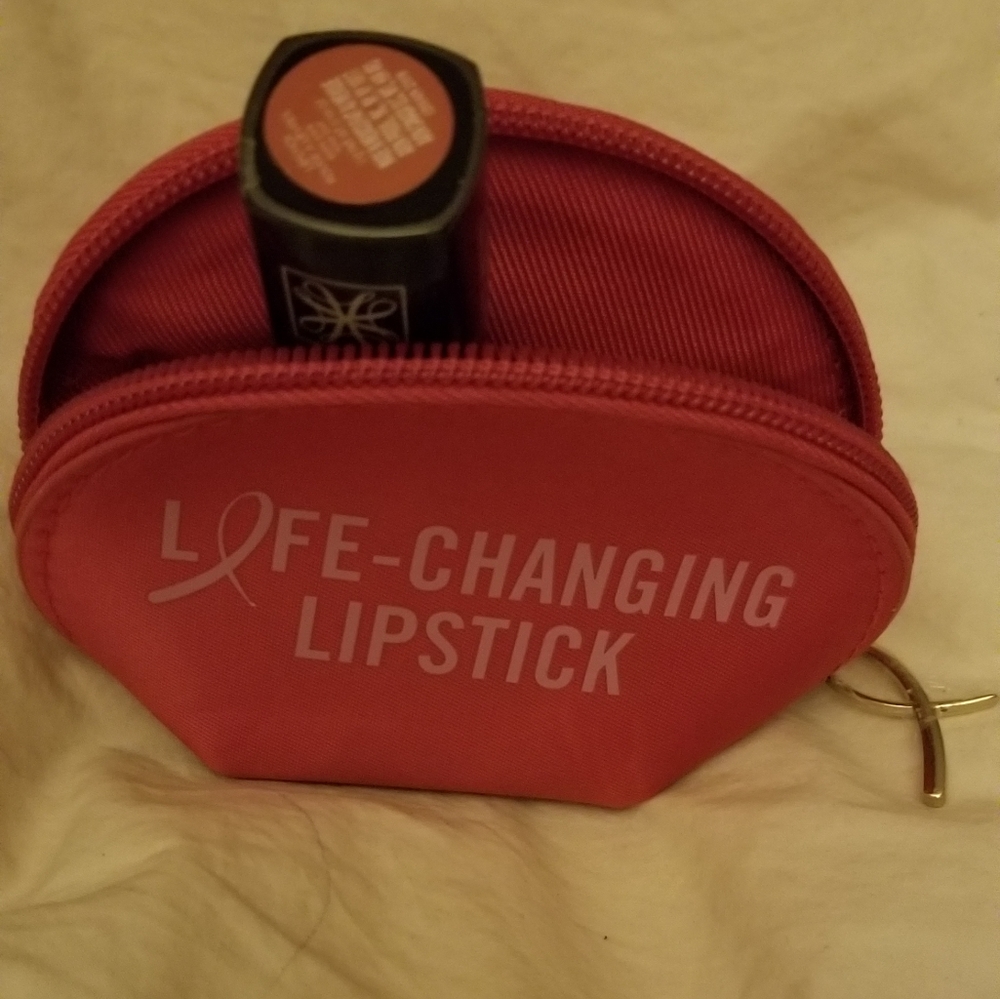 "PINK HOPE"". Little pouch with lipstick